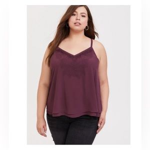 Torrid Sophie Chiffon Embroidered Camisole Plus Size 1X